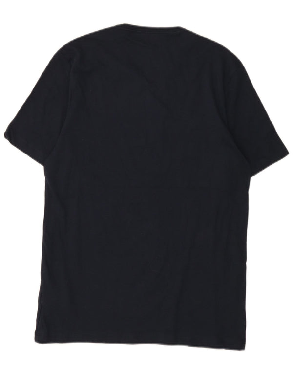 Hugo Boss Hombre Camiseta Top Medium Azul Marino Algodón
