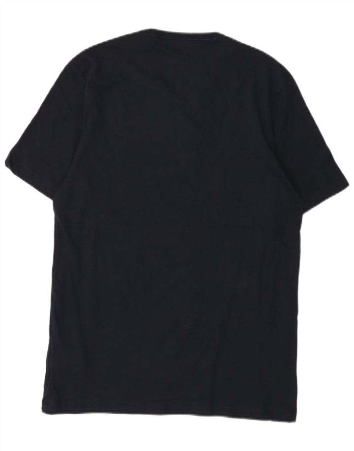 Hugo Boss Hombre Camiseta Top Medium Azul Marino Algodón