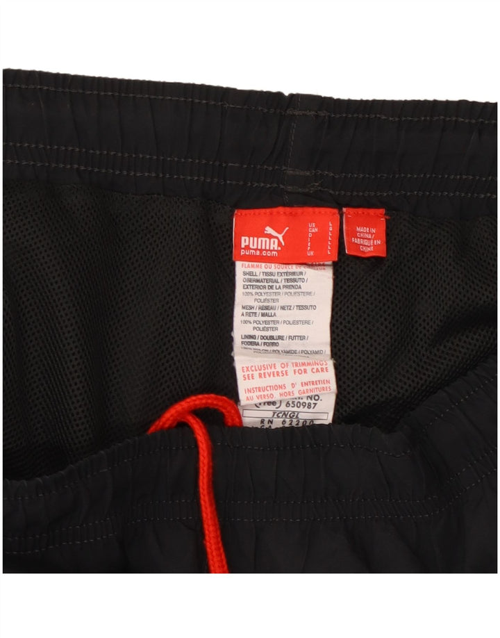 Puma Pantalón De Chándal Para Hombre Grande Negro Nylon Deportes