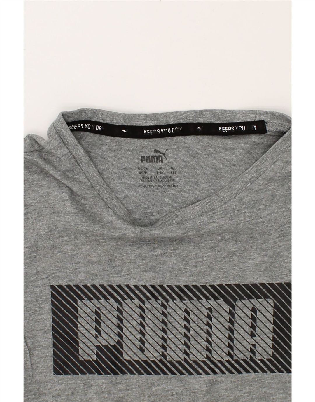 PUMA Boys Graphic T-Shirt Top 7-8 Years Small Grey Cotton Vintage Puma and Second-Hand Puma from Messina Hembry 