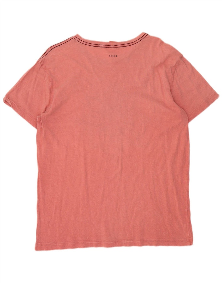 HUGO BOSS Camiseta gráfica para hombre Top grande rosa