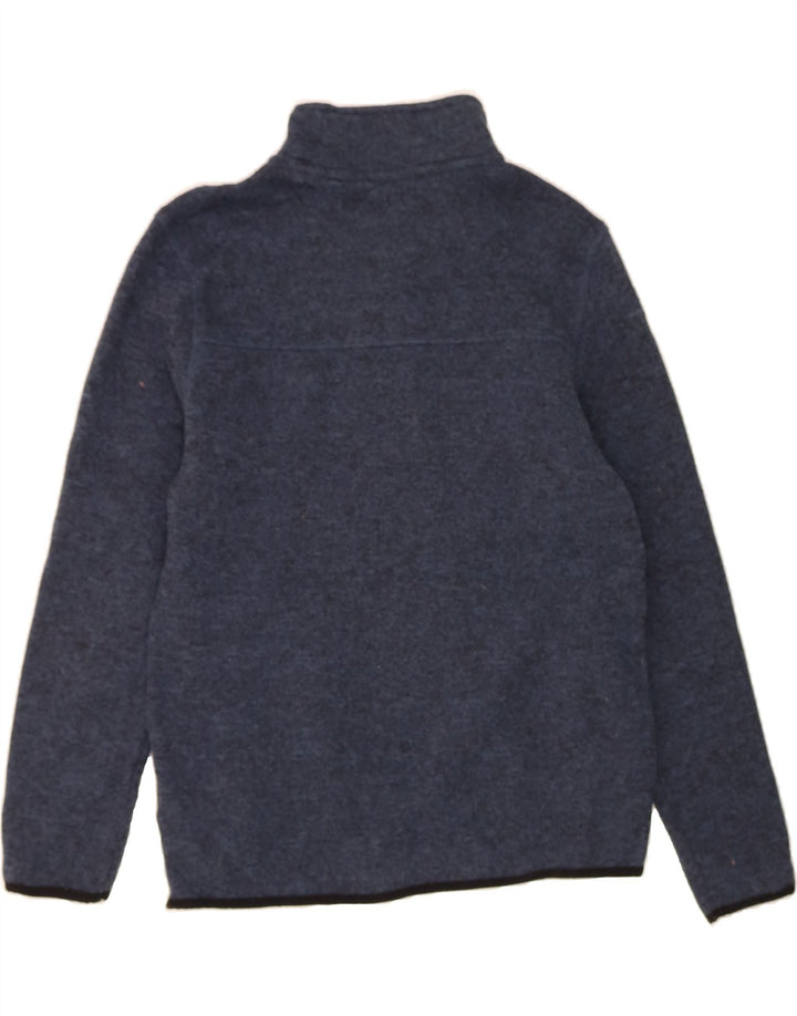 EDDIE BAUER Mens Zip Neck Sweatshirt Jumper Small Navy Blue Flecked Vintage Eddie Bauer and Second-Hand Eddie Bauer from Messina Hembry 