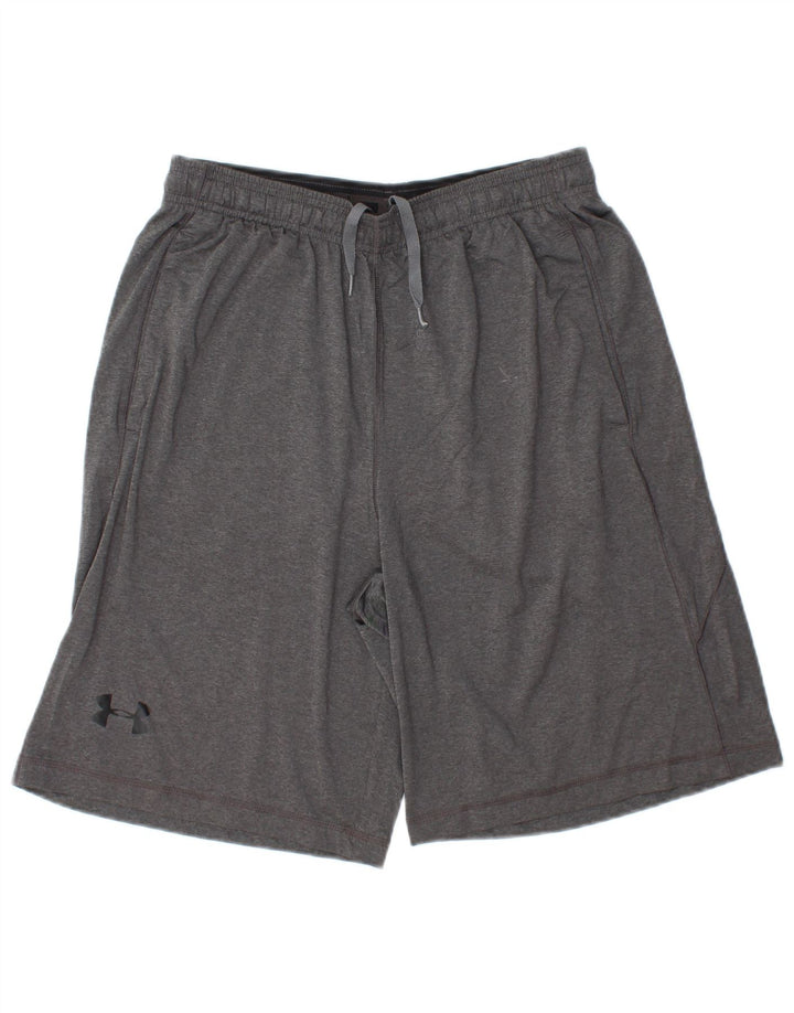 UNDER ARMOUR Pantalones cortos deportivos Heat Gear para hombre gris medio