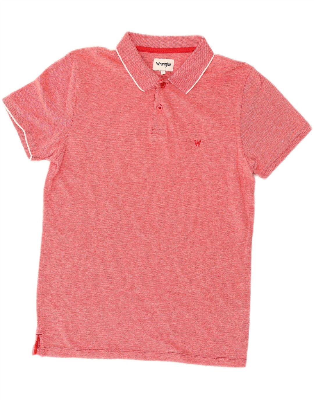 WRANGLER Mens Polo Shirt Small Red Cotton