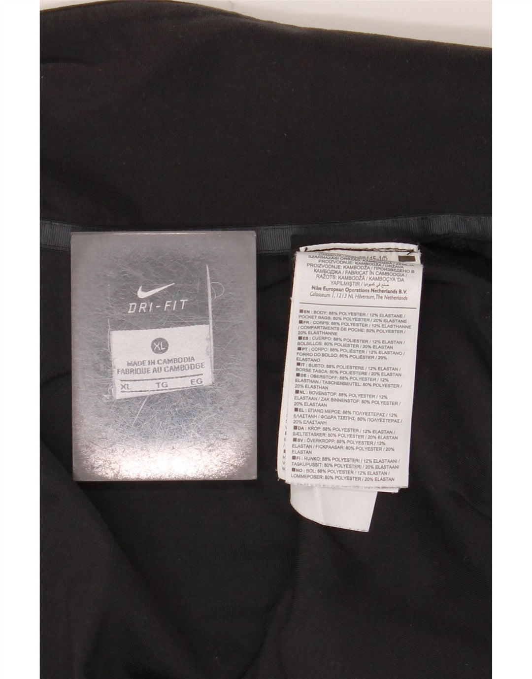 NIKE Hombre Dri Fit Chándal Top Chaqueta XL Poliéster Negro