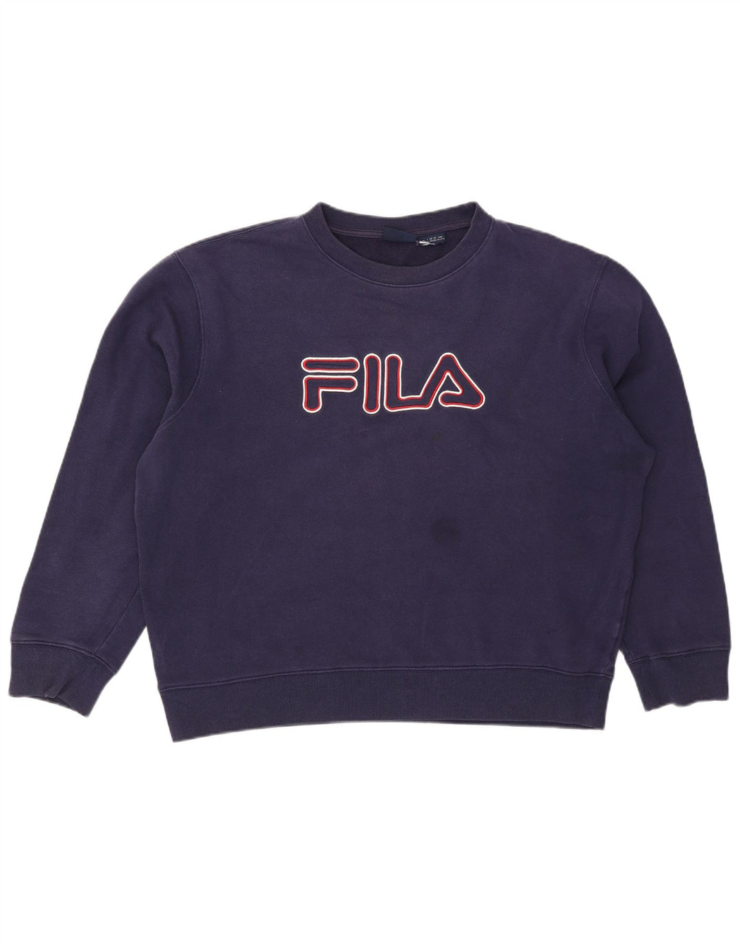 Fila Mens Graphic Sudadera Jumper 2XL Azul Marino Algodón