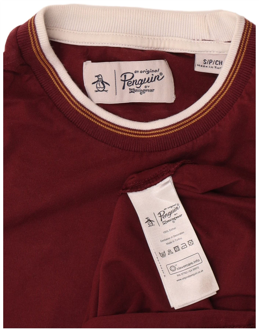 Camiseta Penguin Hombre Top Small Granate Algodón