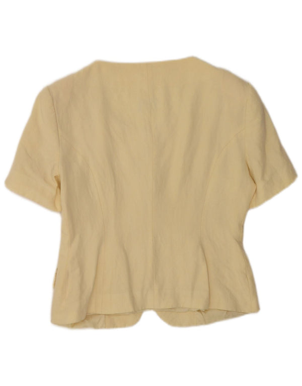 Benetton Chaqueta Blazer De Manga Corta Con 4 Botones IT 42 Medium Beige