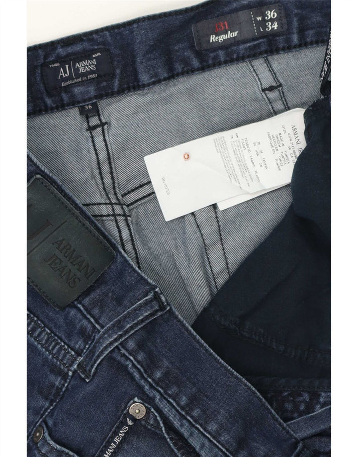 Armani Jeans Rectos De Corte Regular Para Hombre W36 L28 Algodón Azul