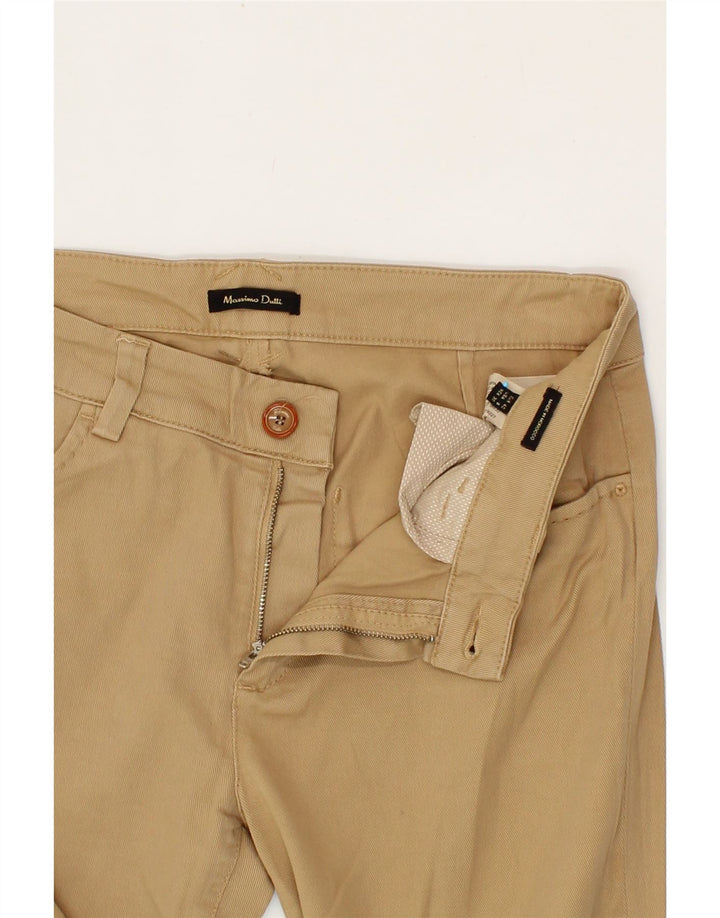 MASSIMO DUTTI Womens Flare Casual Trousers EU 40 Medium W30 L31 Beige Vintage Massimo Dutti and Second-Hand Massimo Dutti from Messina Hembry 