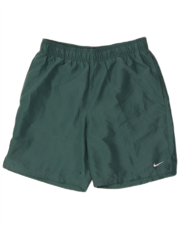 Nike - Pantalones cortos deportivos para hombre, talla pequeña, poliéster verde