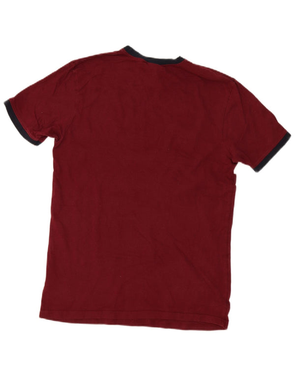 Camiseta Ellesse Hombre Top Small Borgoña Rayas Algodón