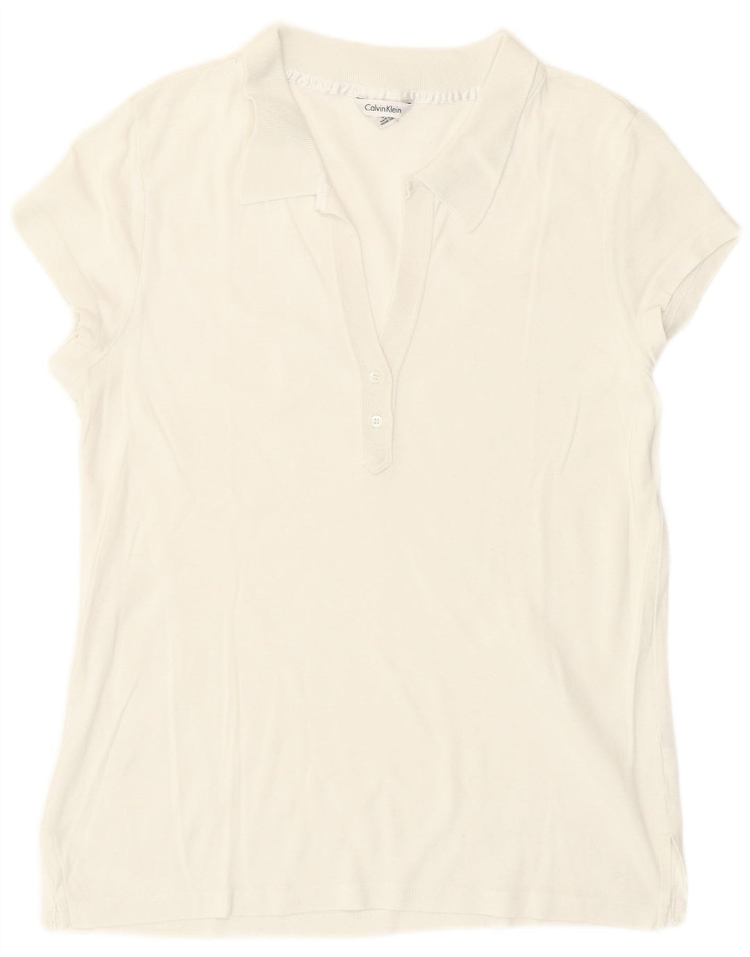 Polo Calvin Klein para mujer Reino Unido 14 Algodón blanco mediano