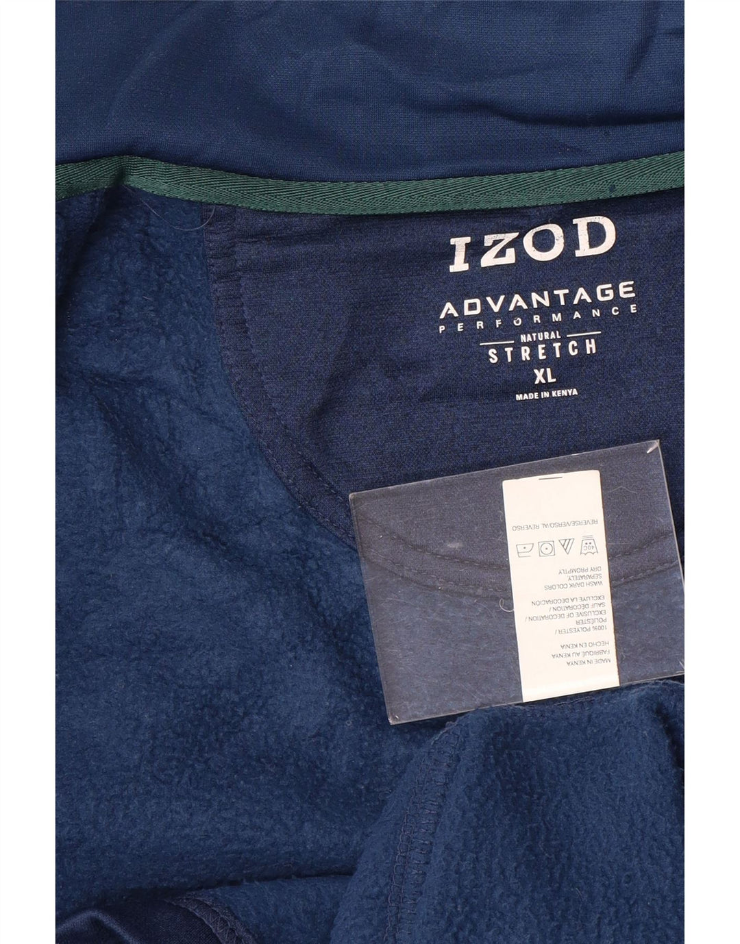 IZOD Chaqueta superior de chándal sin mangas para hombre XL Poliéster azul marino