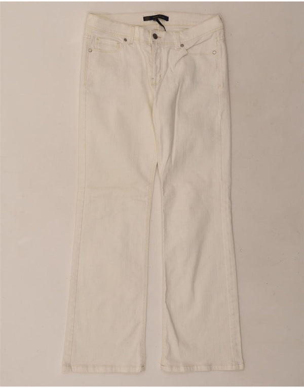 Oasis Mujer Scarlet Bootcut Jeans UK 14 Medium W30 L30 Algodón Blanco