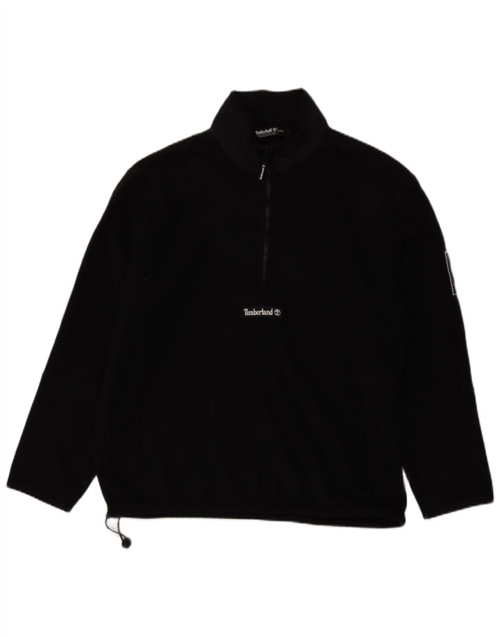 Timberland Jersey de forro polar con cuello y cremallera para hombre Poliéster negro mediano