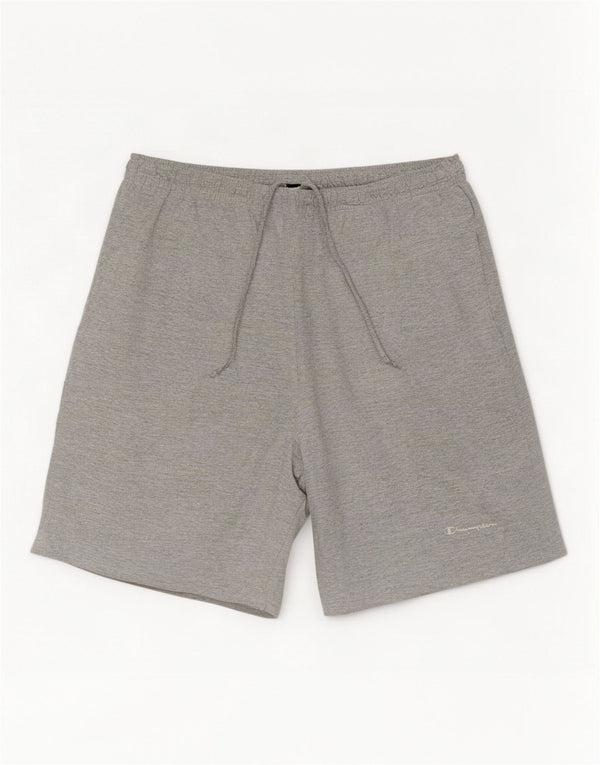 Champion Pantalones cortos deportivos para hombre XL Algodón moteado gris