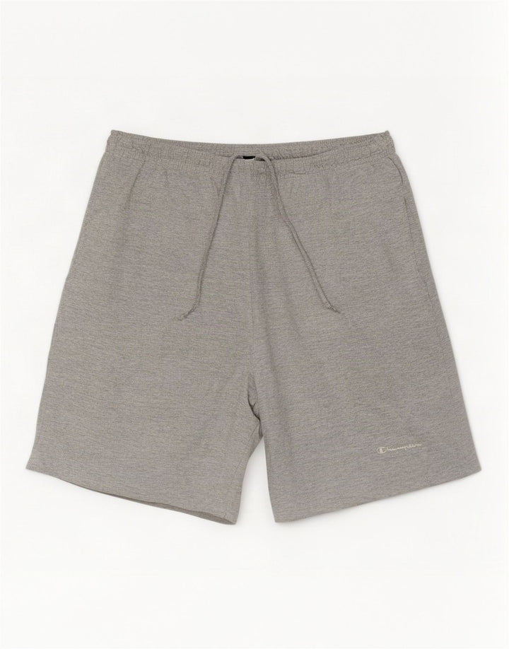 Champion Pantalones cortos deportivos para hombre XL Algodón moteado gris