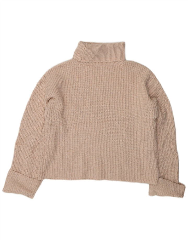 MARKS & SPENCER Suéter tipo jersey con cuello vuelto para mujer Reino Unido 44 Rosa mediano