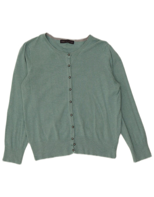 Marks & Spencer - Cárdigan para mujer, talla 40, viscosa verde medio