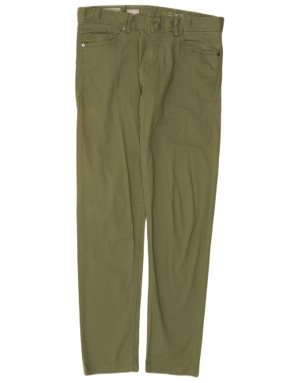 Harmont & Blaine Pantalones informales ajustados de corte estrecho para mujer W30 L30 Verde