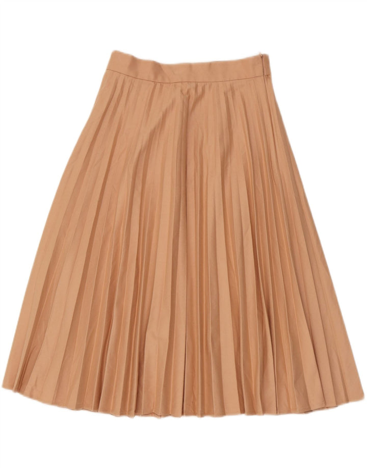 Zara Mujer Falda Plisada XS W24 Beige