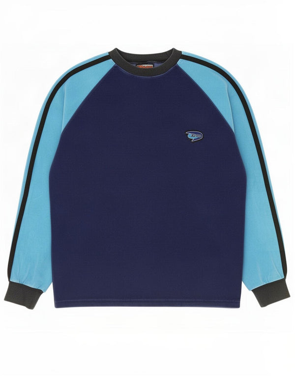Seven 7 Hombre Sudadera De Terciopelo Jumper Medium Azul Marino Colorblock Algodón