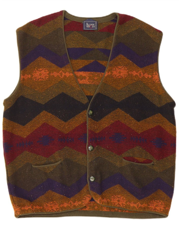 ALLISON WINGATE Suéter tipo cárdigan para hombre grande multicolor Fair Isle