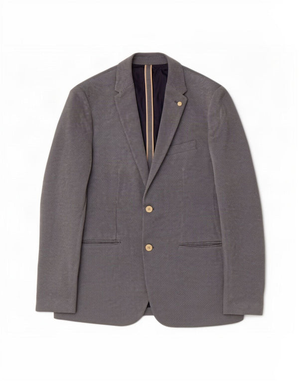 Zara Chaqueta Blazer De 2 Botones Para Hombre UK 40 Grande Algodón Azul
