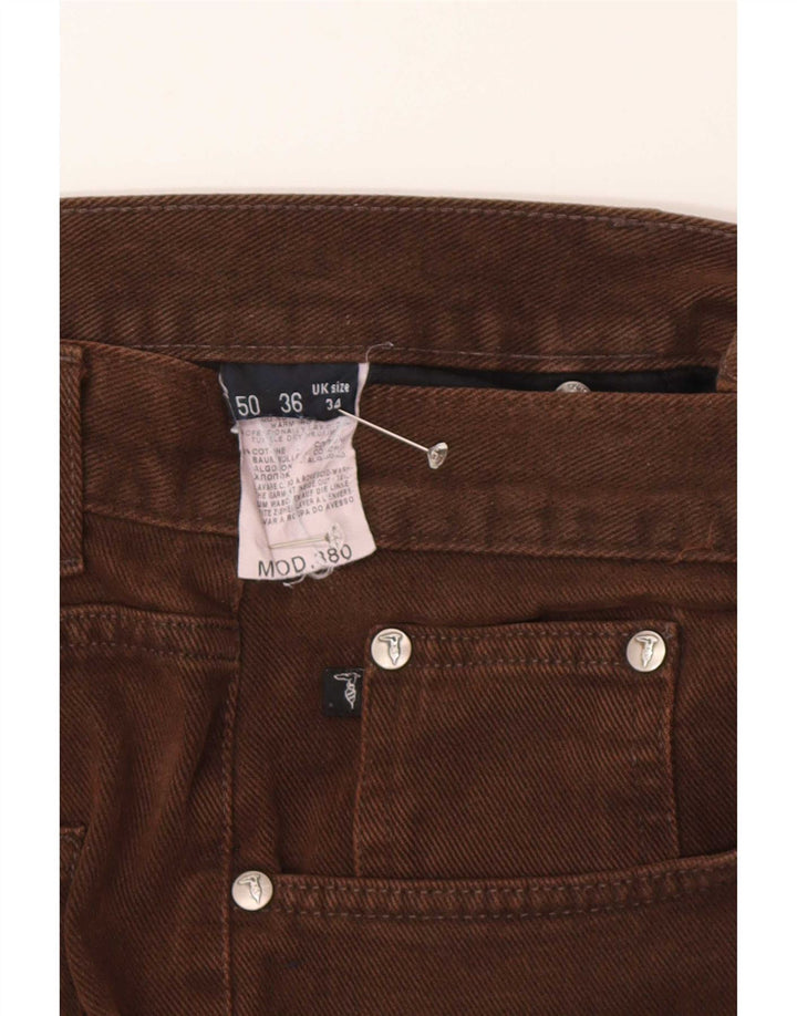 Vaqueros Trussardi Hombre Rectos W34 L30 Marrón Algodón