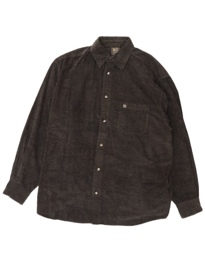 Camisa Big Star Hombre Algodón Geométrico Negro Mediano