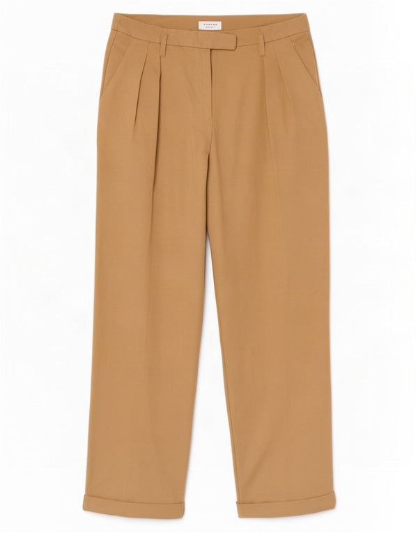Topshop Pantalones de traje con cintura alta para mujer UK 12 Medium W30 L28 Beige