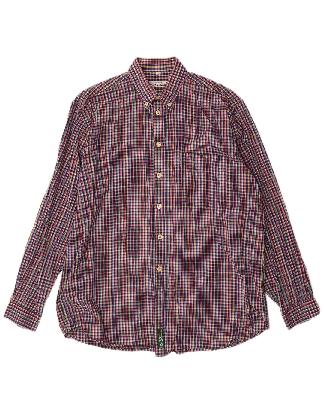 BEN SHERMAN Camisa Hombre XL Cuadros Multicolor