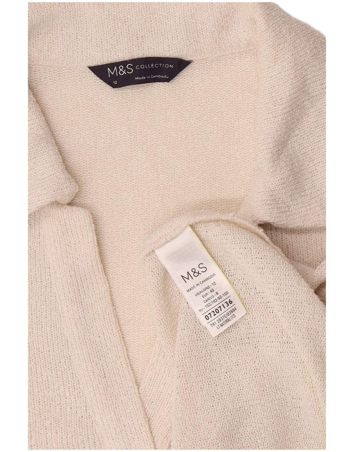 Marks & Spencer Polo para mujer UK 40 Mediano Poliéster blanco