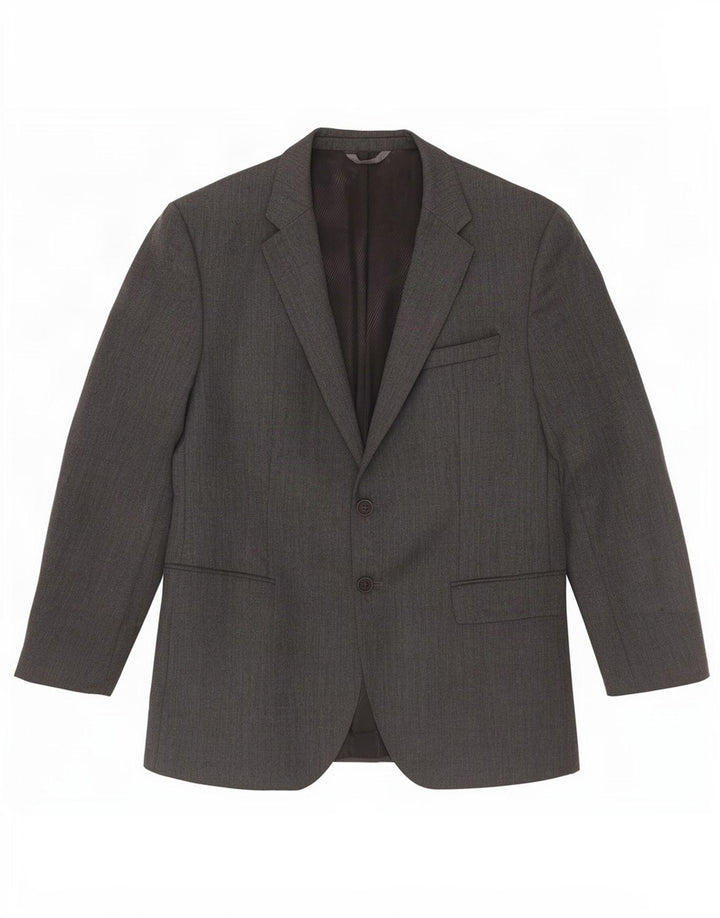 Hugo Boss Chaqueta tipo blazer de 2 botones para hombre EU 52 XL Lana virgen gris