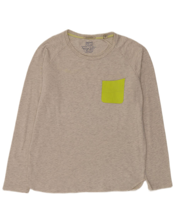 Scotch & Soda Hombre Sudadera Jumper XL Algodón Moteado Gris