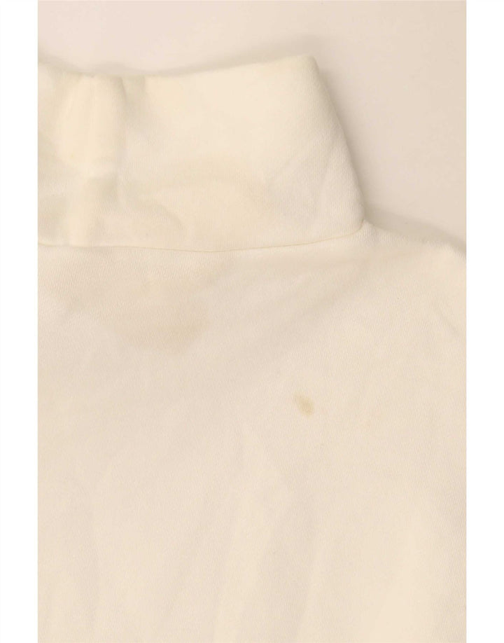 Zara Mujer Top Extragrande Manga 3/4 Reino Unido 10 Pequeño Algodón Blanco Roto