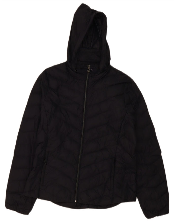 Marks & Spencer Chaqueta acolchada con capucha para mujer UK 44 Grande Poliamida negra