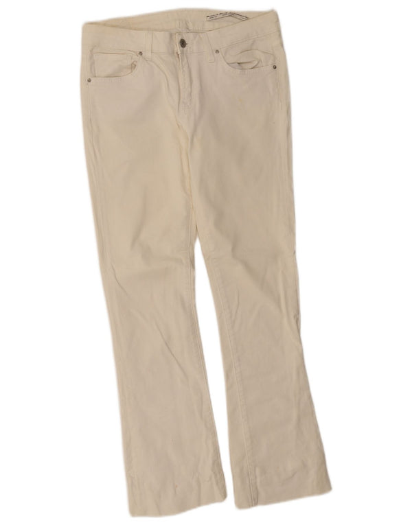 Zara Jeans de talle medio y corte ajustado para mujer EU 38 Small W28 L28 Off White
