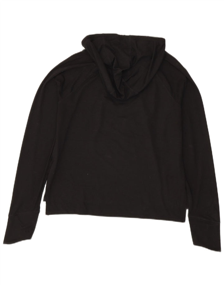 Reebok - Sudadera con capucha para mujer, diseño gráfico extragrande, talla 10, color negro