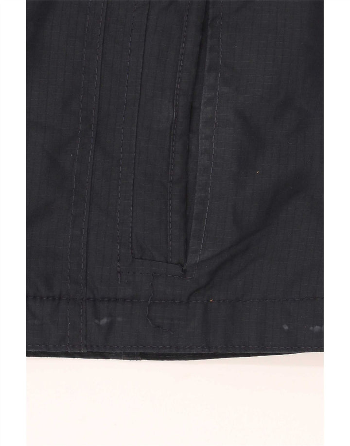 Chaqueta cortavientos con capucha Hollister para mujer Reino Unido 10 Small Poliéster azul marino