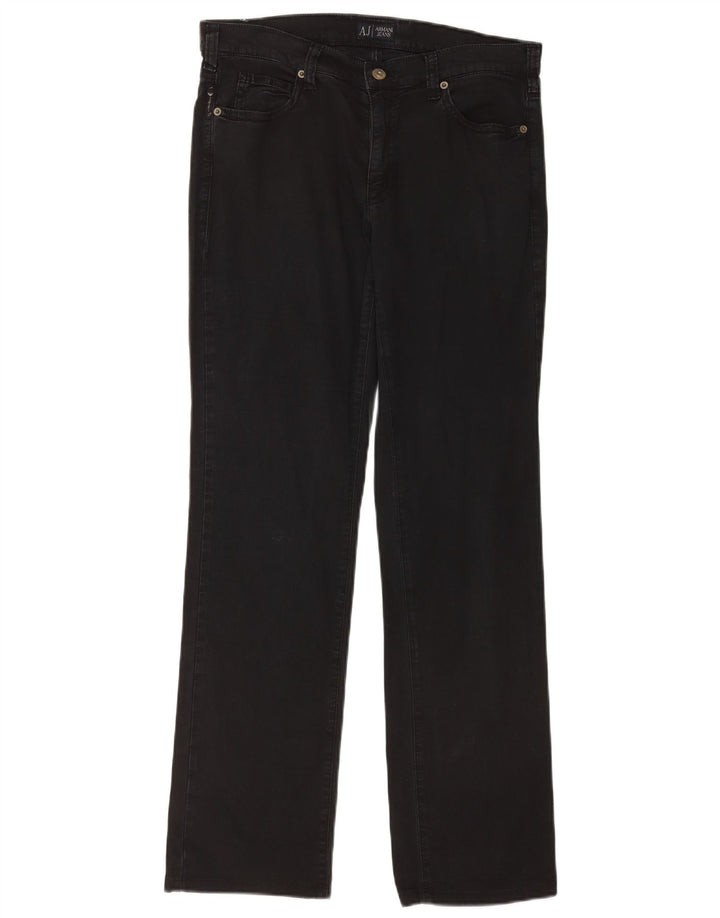 Vaqueros Armani Mujer Rectos W31 L31 Algodón Negro