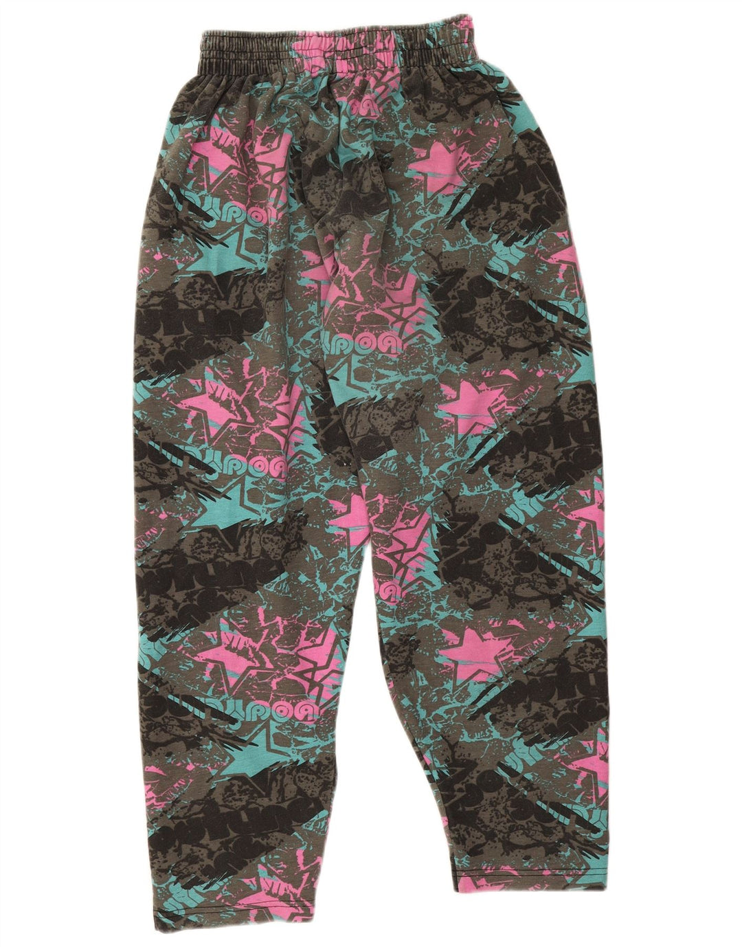 Vintage mujer chándal pantalones Reino Unido 16 grande multicolor retro