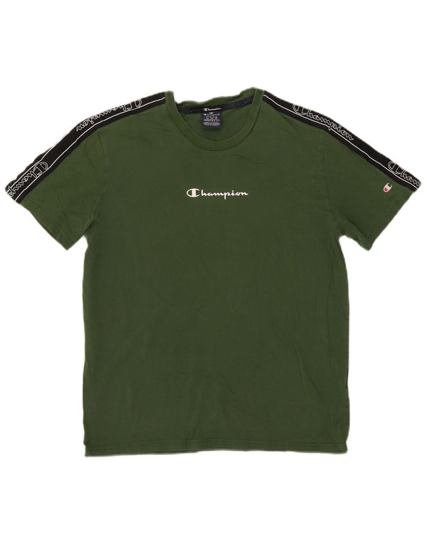Champion Camiseta Gráfica Para Hombre Top Verde Medio Colorblock