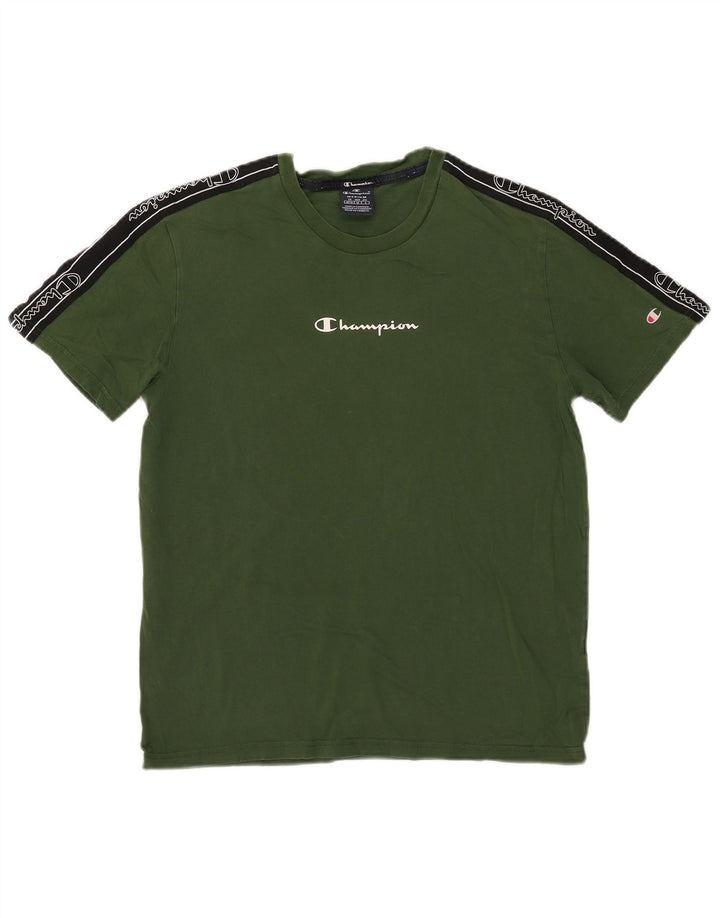 Champion Camiseta Gráfica Para Hombre Top Verde Medio Colorblock