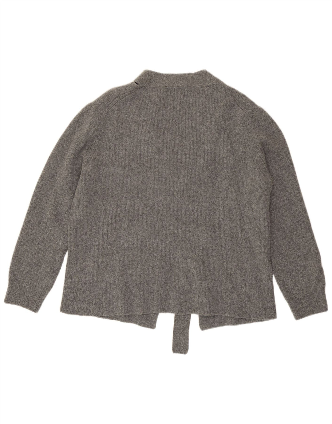 Zara Mujer Suéter Cárdigan Extragrande UK 10 Small Gris Lana