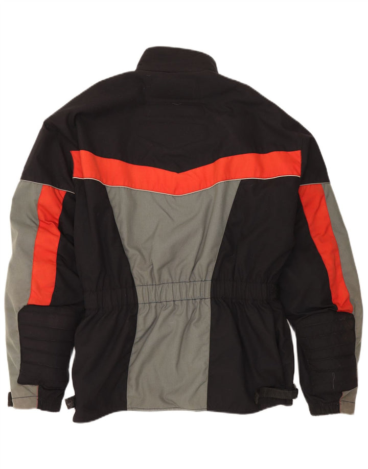 Vintage hombres Racer chaqueta Reino Unido 40 grande negro colorblock