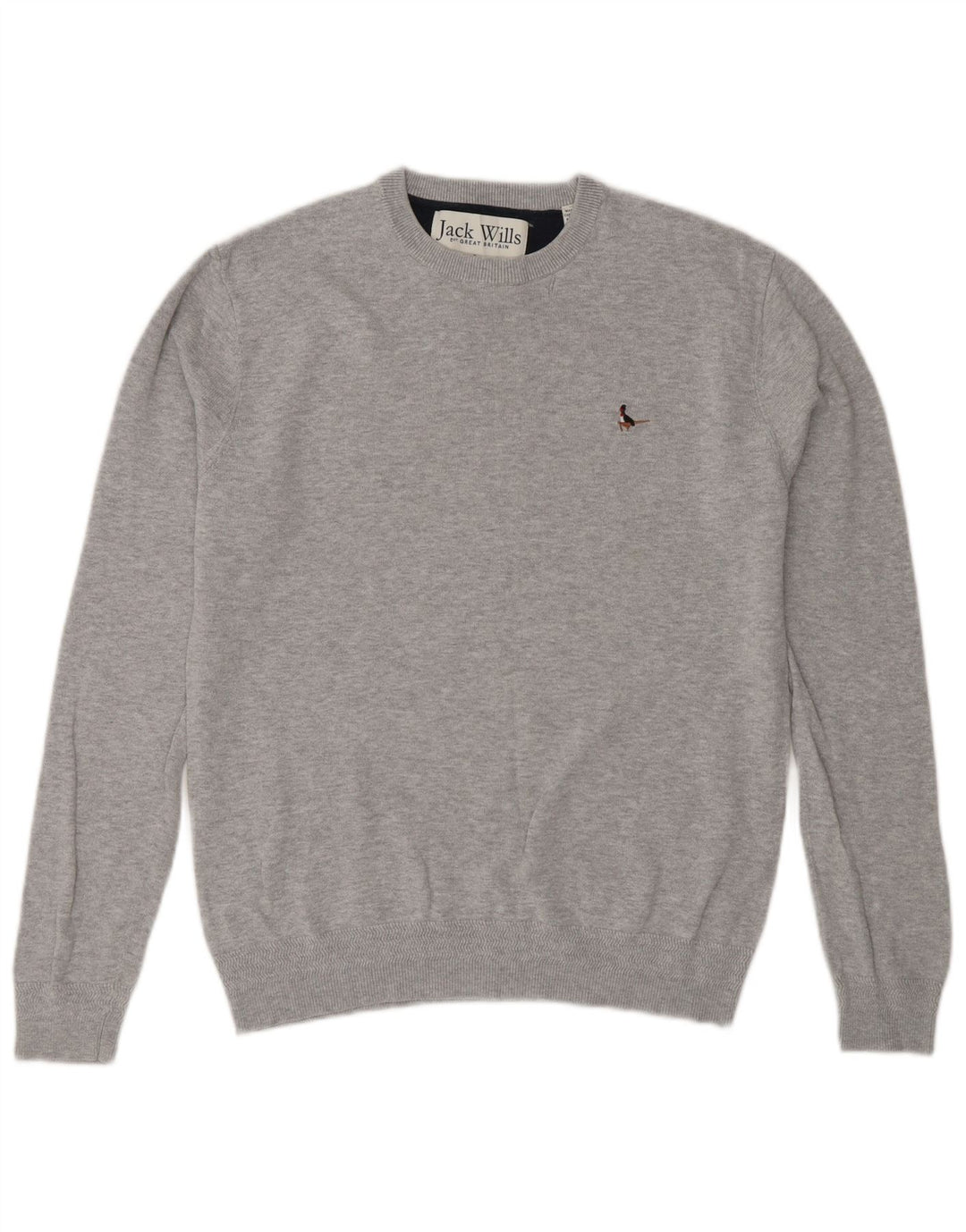 Jack Wills Jersey De Cuello Redondo Para Hombre Pequeño Algodón Gris