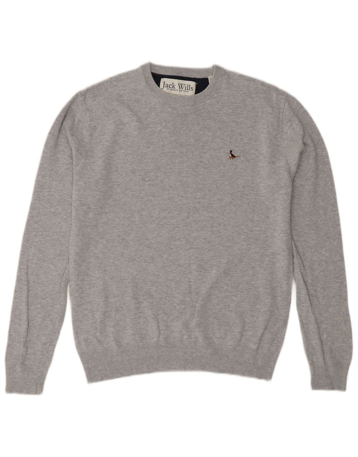 Jack Wills Jersey De Cuello Redondo Para Hombre Pequeño Algodón Gris