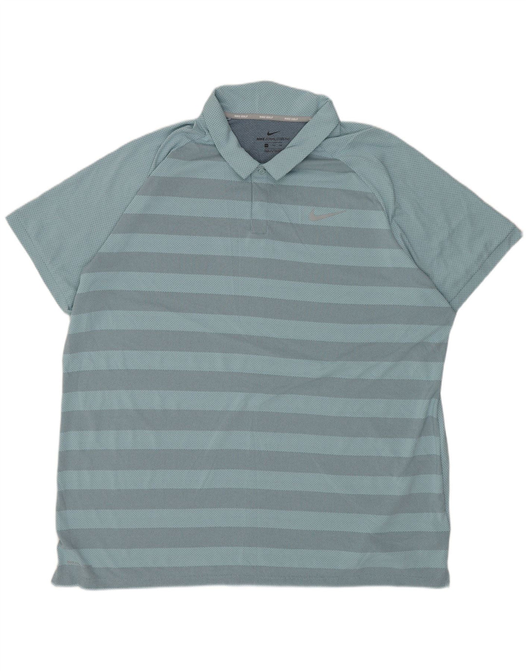 Polo NIKE para hombre 2XL Poliéster a rayas azules